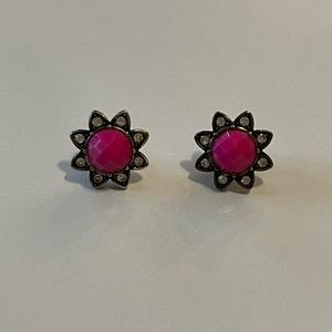 J. Crew Pink Starburst Earrings NWT